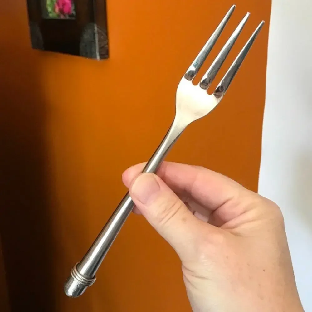 Pier 1 TADPOLE stainless steel flatware - single salad fork (some damage)